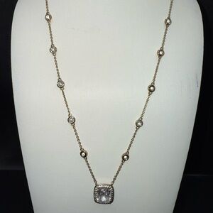 QVC Gold Necklace with Silver Accents